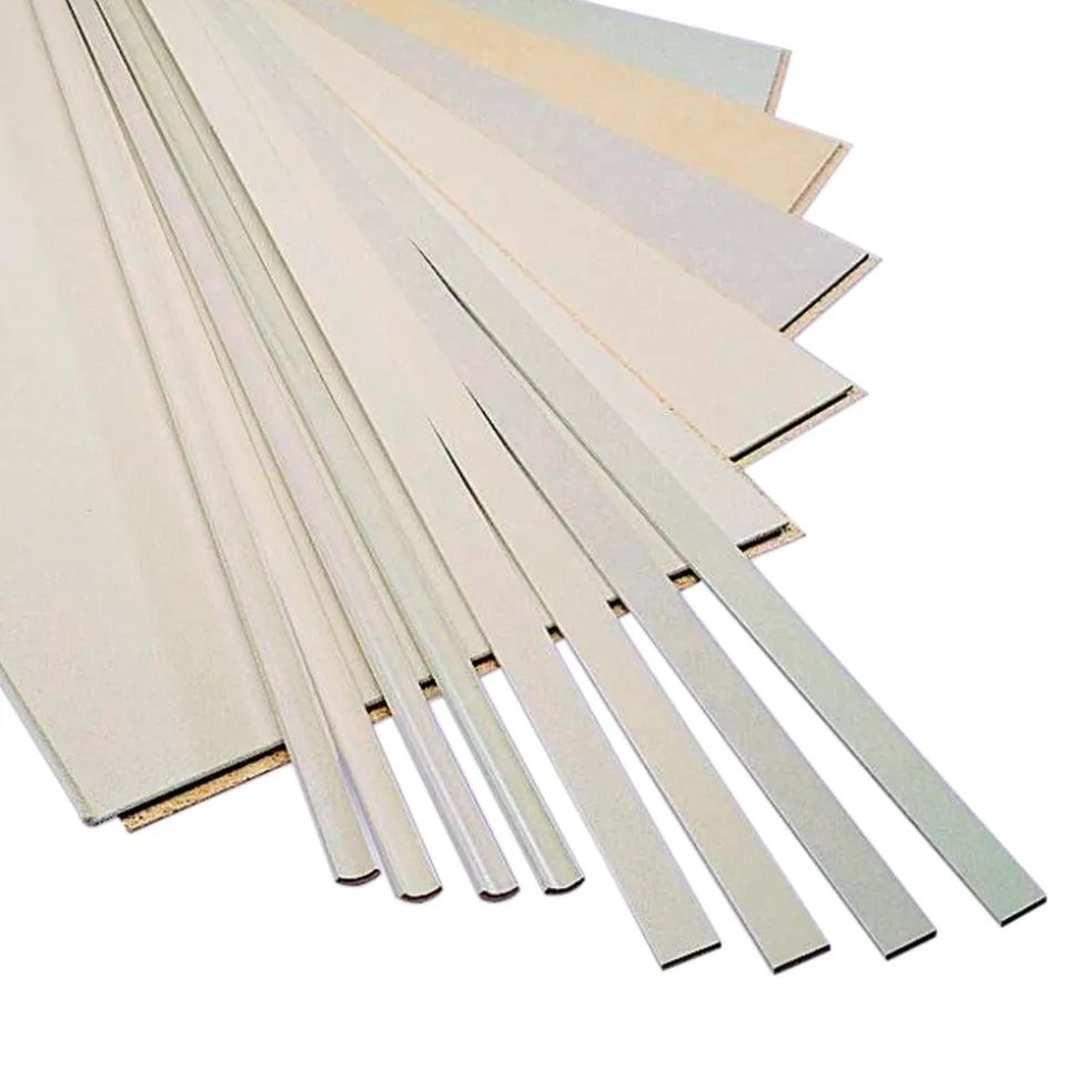 Agnes One-Step Plint Glad MDF Wit-Linnen 8x44x2600mm 70% PEFC