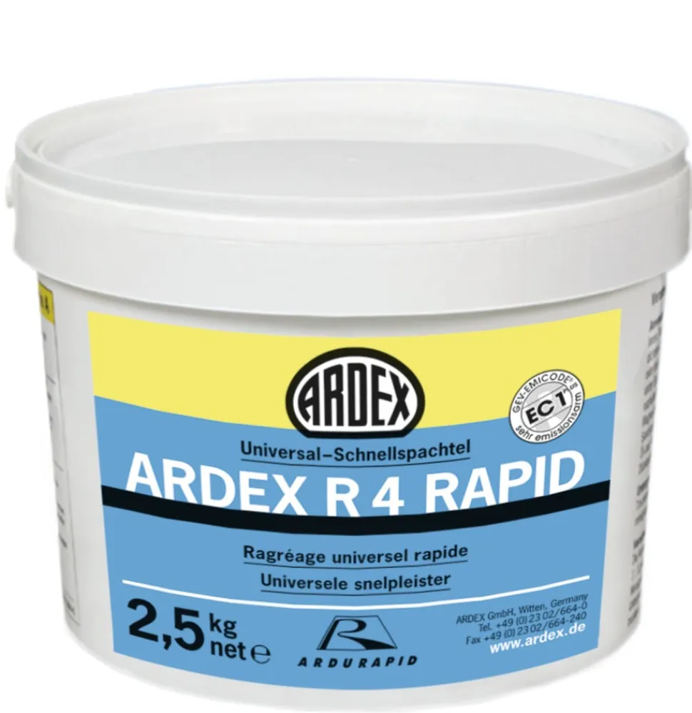 ARDEX Reparatiemortel R4 RAPID Wand Plafond Vloer 1-10mm 2,5kg