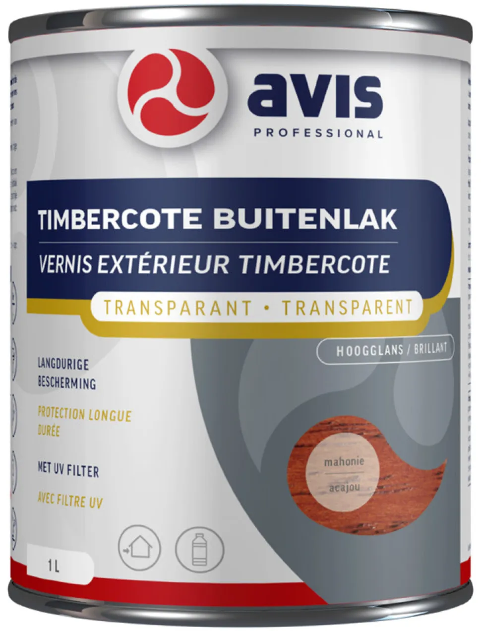 Avis Timbercote Buitenlak Hoogglans Mahonie 1L