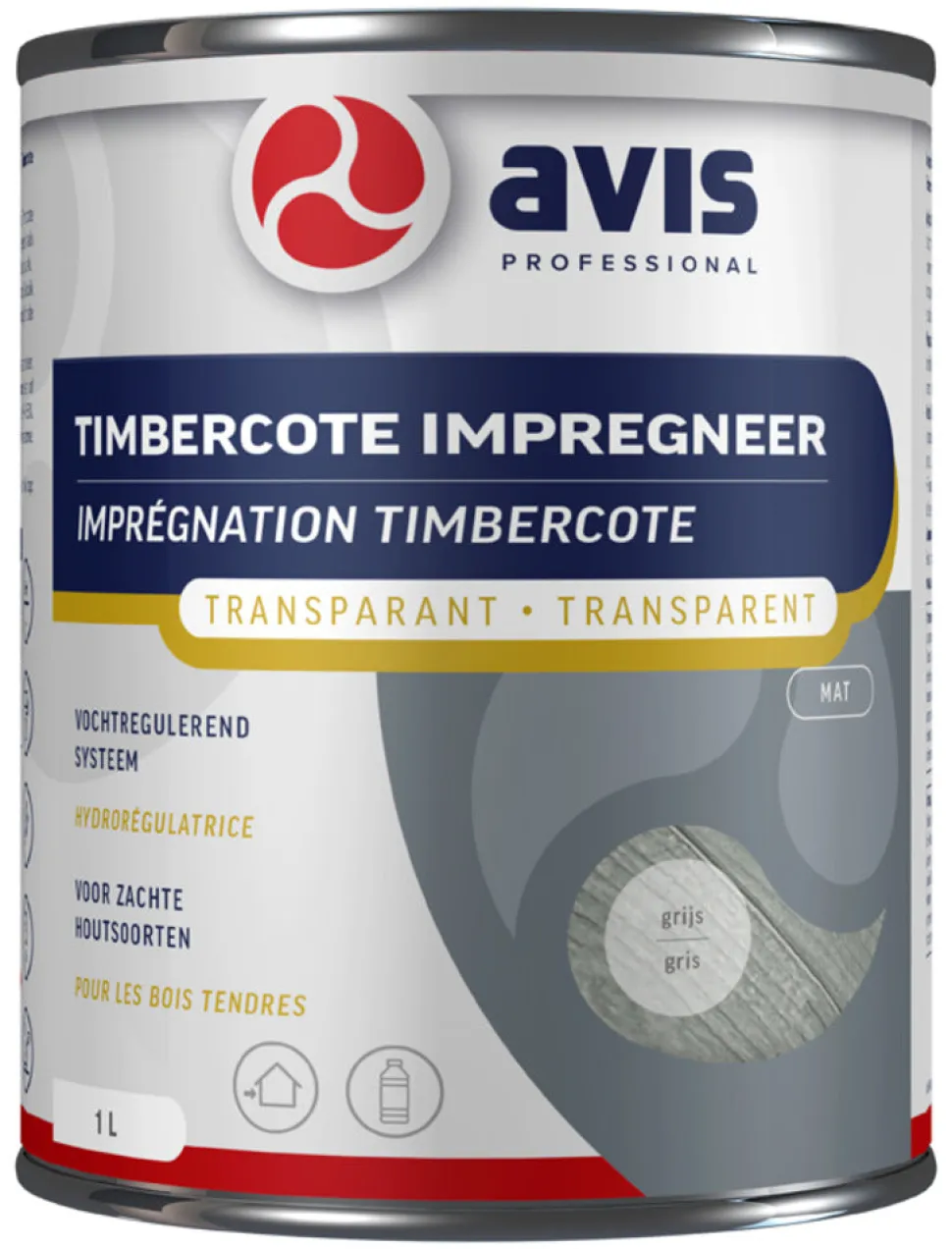 Avis Timbercote Impregneermiddel Grijs 1L