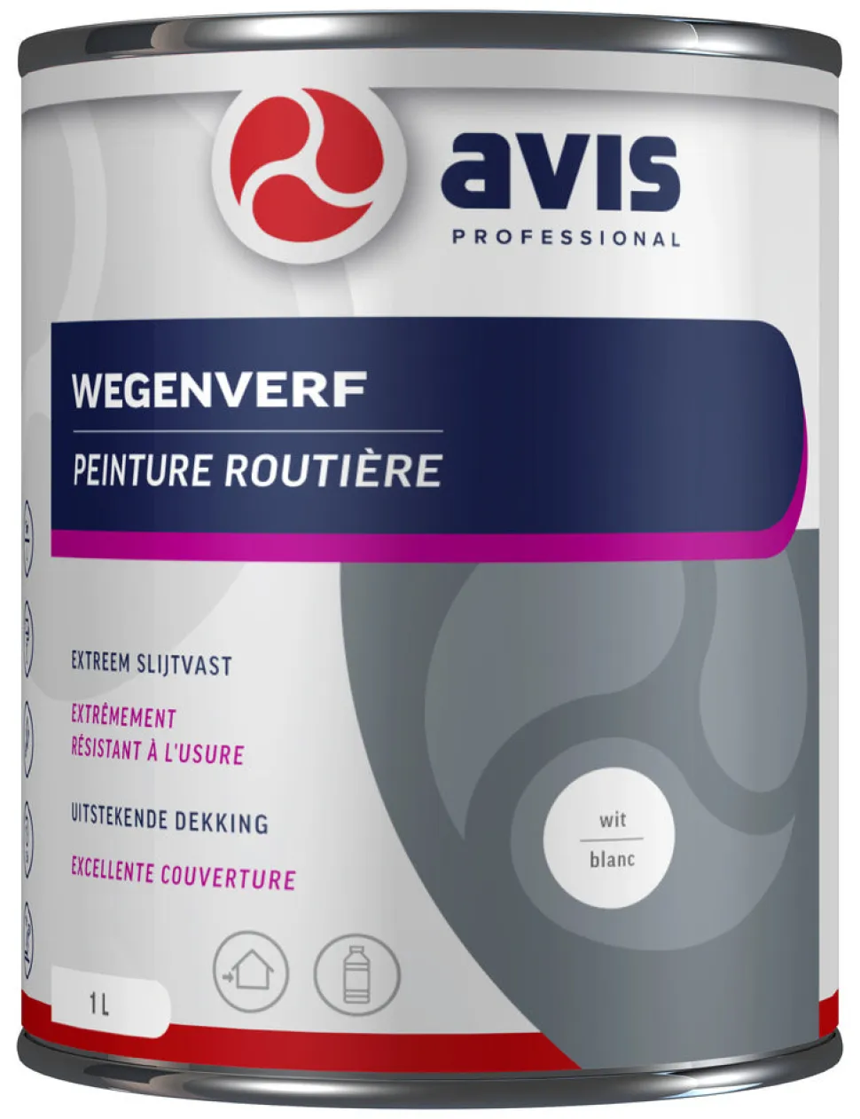 Avis Wegenverf Wit 1L