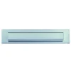 AXA Briefplaat RVS Zilver Rechthoekig Met Klep/Regenrand 340x80mm
