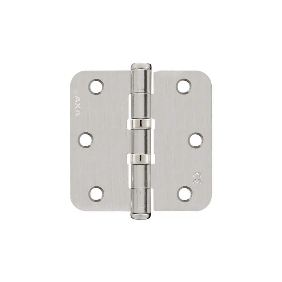 AXA Scharnier Kogellager Ronde Hoek RVS 76x76mm