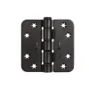 AXA Scharnier Smart Easyfix Ronde Hoek Staal Zwart Gelakt 89x89mm