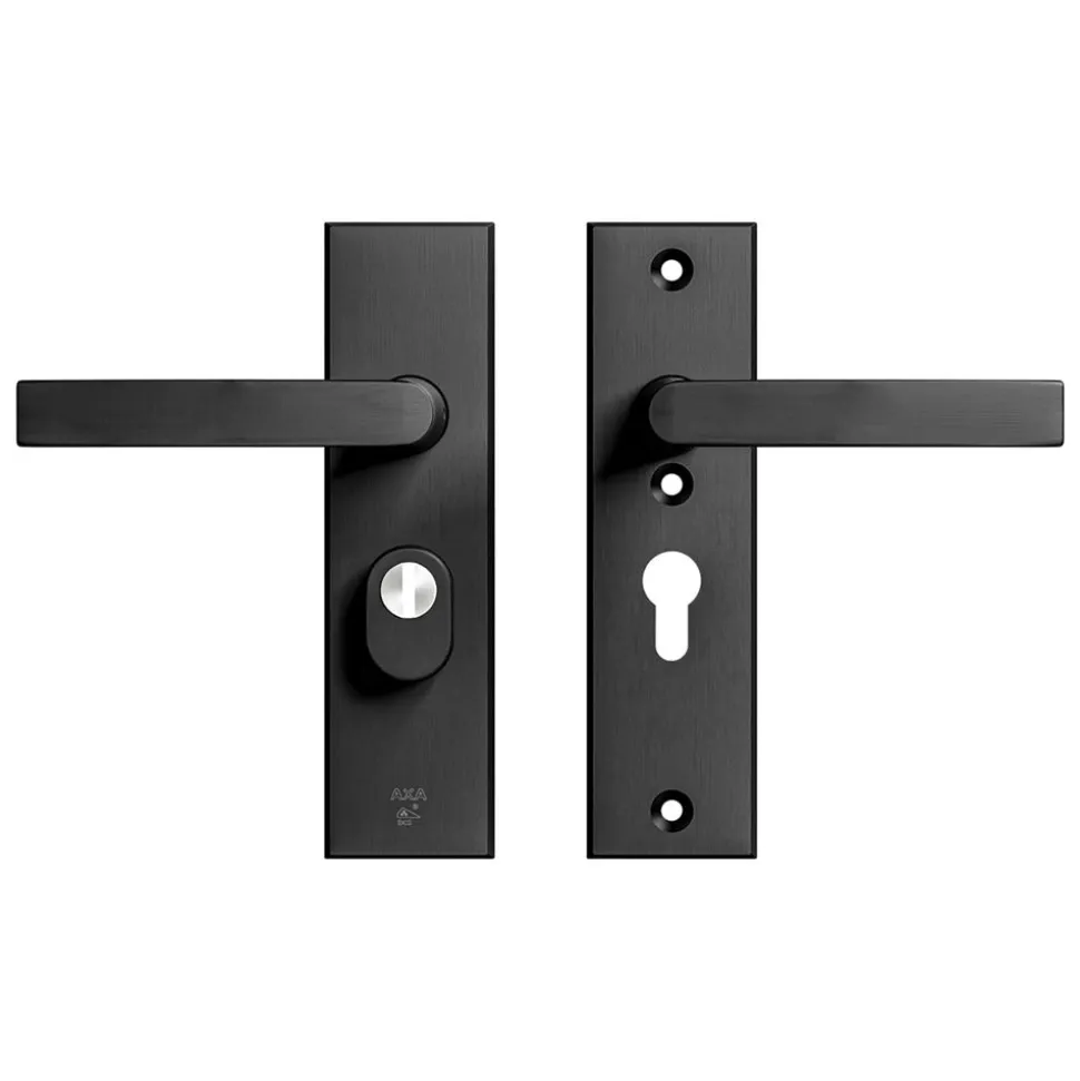 AXA Veiligheidsbeslag Edge Plus Kort Kruk-Kruk PC55 Anti-Kerntrek Zwart SKG3
