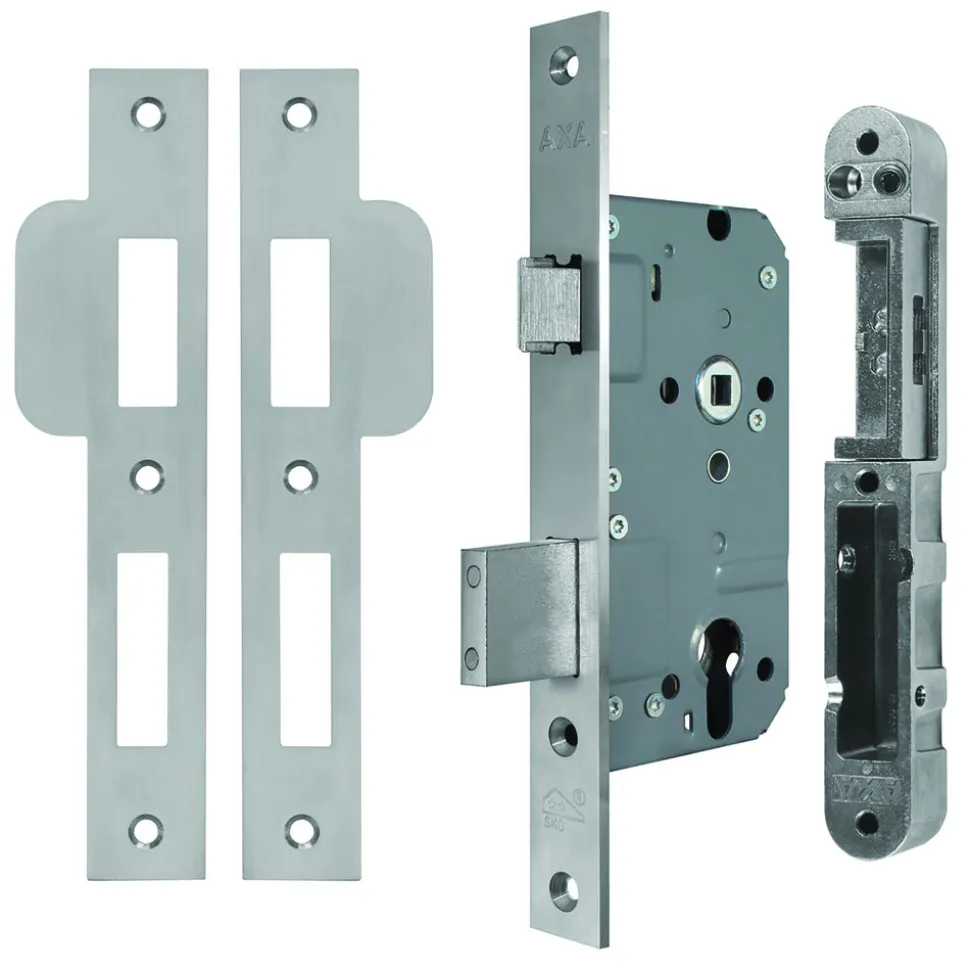 AXA Veiligheidsinsteek Dag-Nachtslot PC72 Rechte Hoek RVS 238x25x16mm SKG2