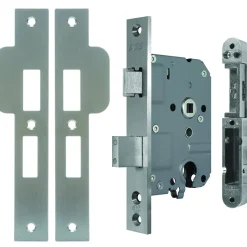 AXA Veiligheidsinsteek Dag-Nachtslot PC55 Rechte Hoek RVS 174x25x16mm SKG2
