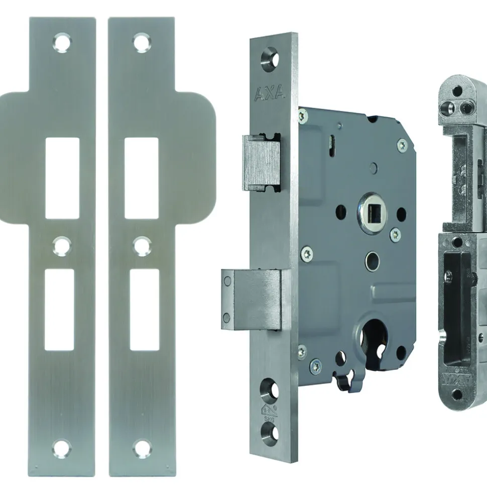 AXA Veiligheidsinsteek Dag-Nachtslot PC55 Rechte Hoek RVS 174x25x16mm SKG2
