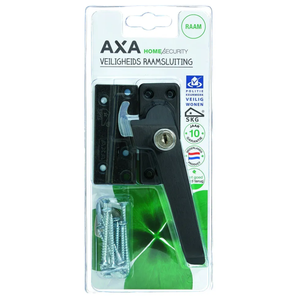 AXA Veiligheids Raamsluiting 3319 Re Aluminium Zwart SKG1