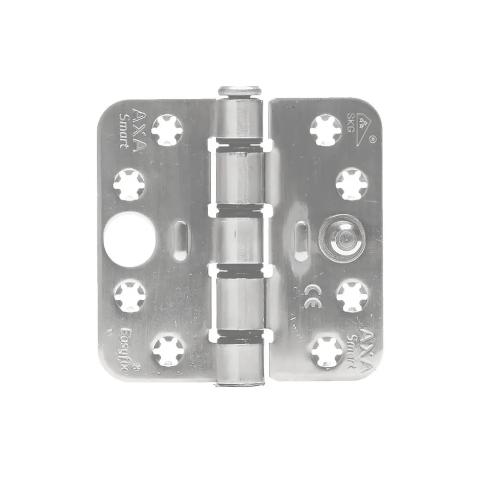 AXA Veiligheidsscharnier Smart Easyfix Ronde Hoek RVS 89x89mm SKG3