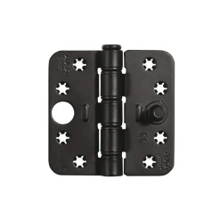 AXA Veiligheidsscharnier Smart Easyfix Ronde Hoek Staal Zwart 89x89mm SKG3