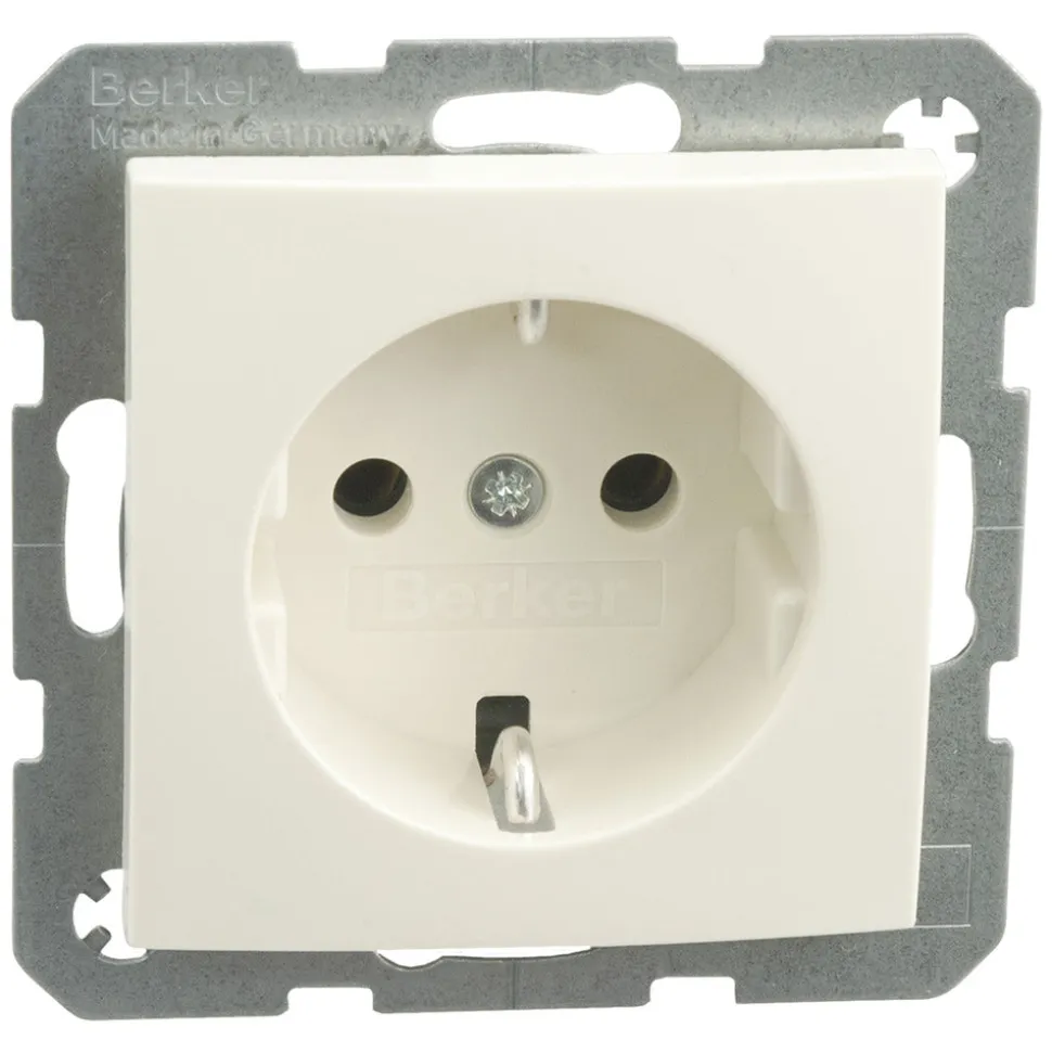 Berker Contactdoos S1 Inbouw 1-Voudig Polarwit Randaarde