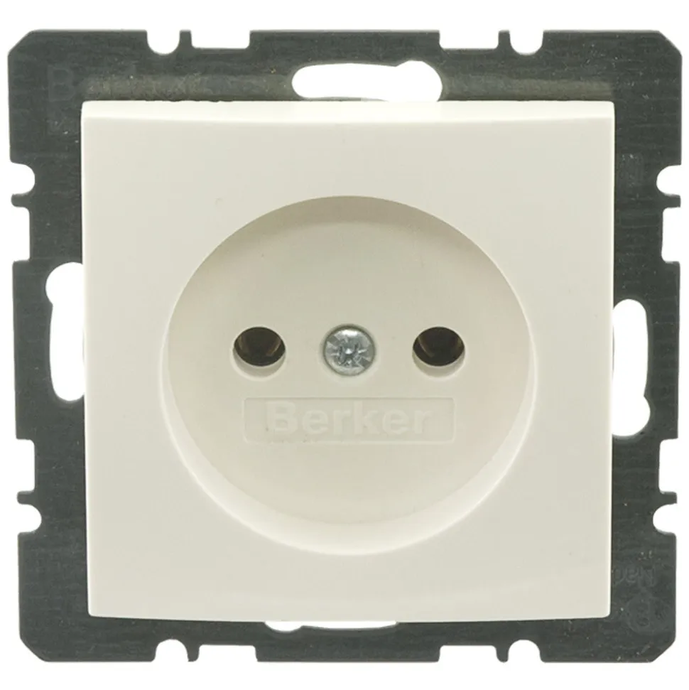 Berker Contactdoos S1 Inbouw 1-Voudig Polarwit