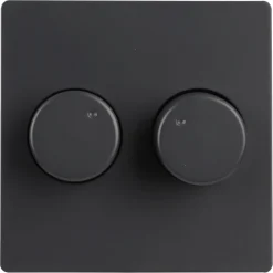 Berker Q1 Centraalplaat Duo-Dimmer Met Knop Antraciet