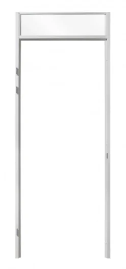 Berkvens Stijlenset BA staal 7x256 cm links reinwit zonder bovendorpel en kalf 211,5 cm