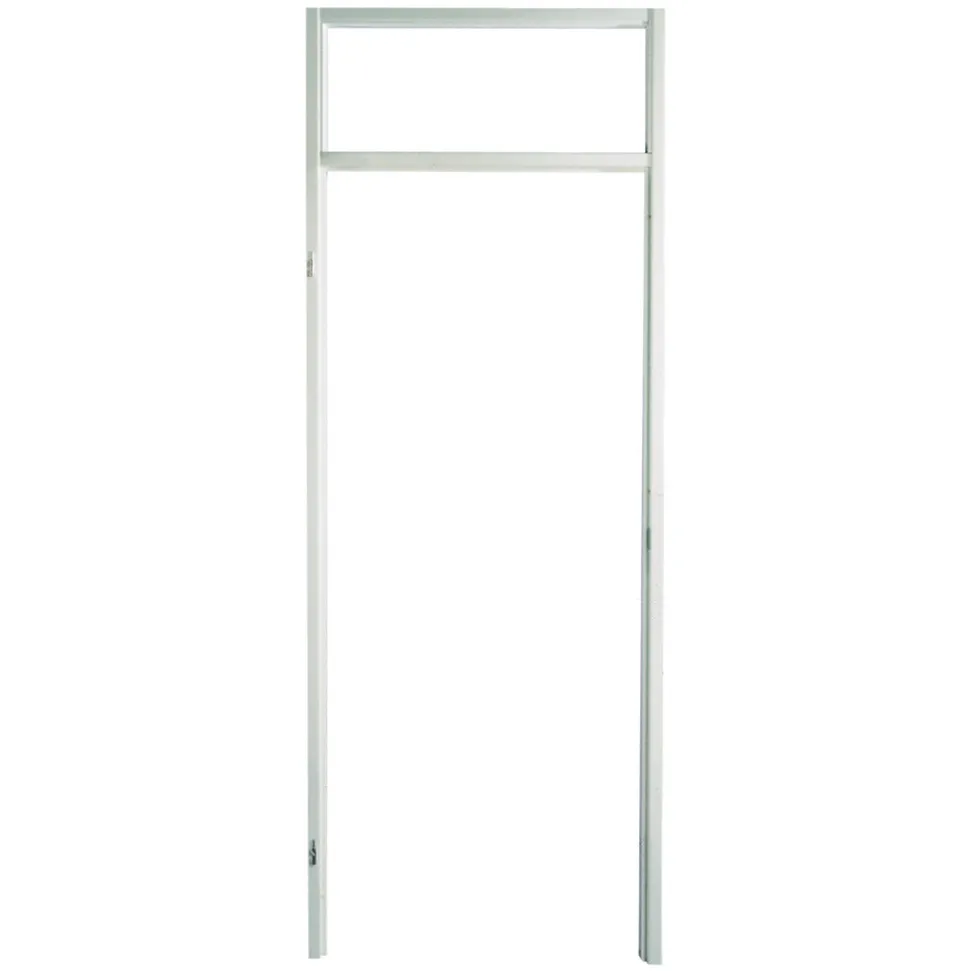 Berkvens Stijlenset BA staal 7x246 cm links reinwit zonder bovendorpel en kalf 201,5 cm
