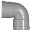 Bocht PVC 2x manchetmof Ø 110 mm 87° KOMO-keur