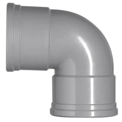 Bocht PVC 2x manchetmof Ø 110 mm 87° KOMO-keur