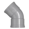 Bocht PVC 2x manchetmof Ø 110 mm 45° KOMO-keur