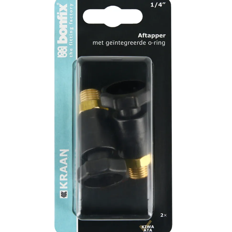 BONFIX Aftapper 1/4'' voor stopkraan 2 stuks