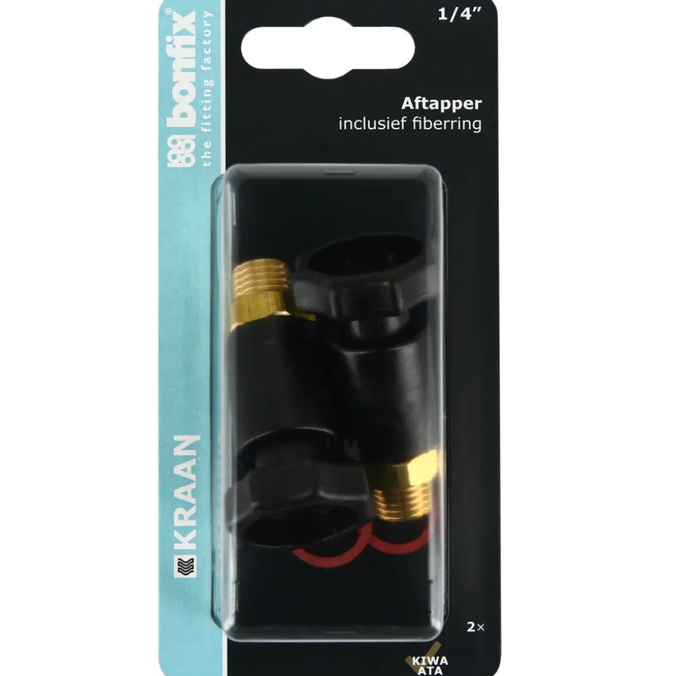 BONFIX Aftapper 1/4'' voor stopkraan 2 stuks