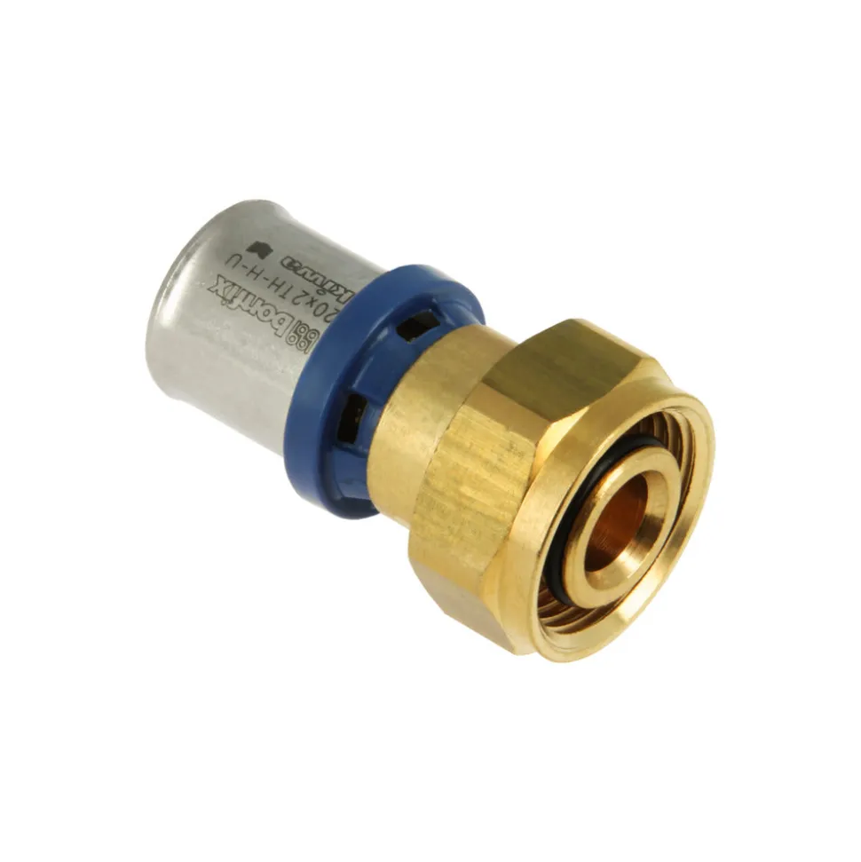 Bonfix Alu-pers Perskopprling recht 2-delig euroconische moer 1/2" x 20 mm