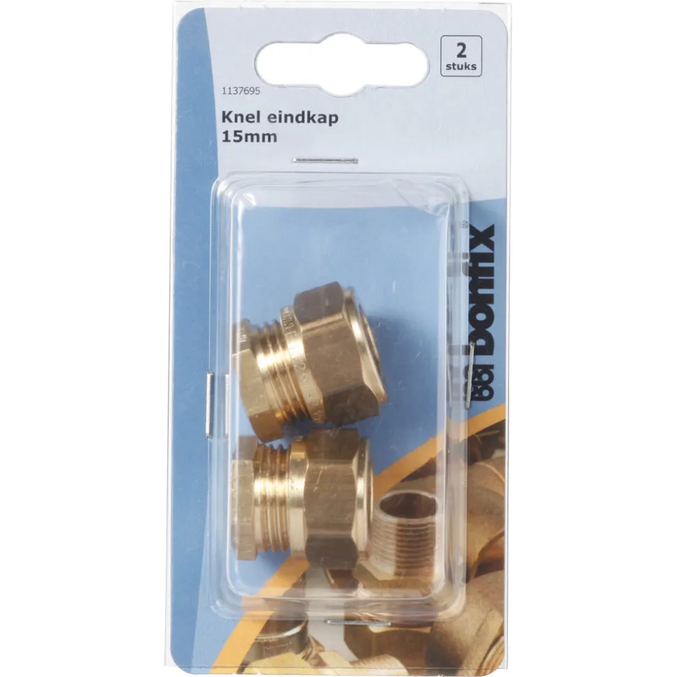 BONFIX Knel eindkap 15 mm 2 stuks