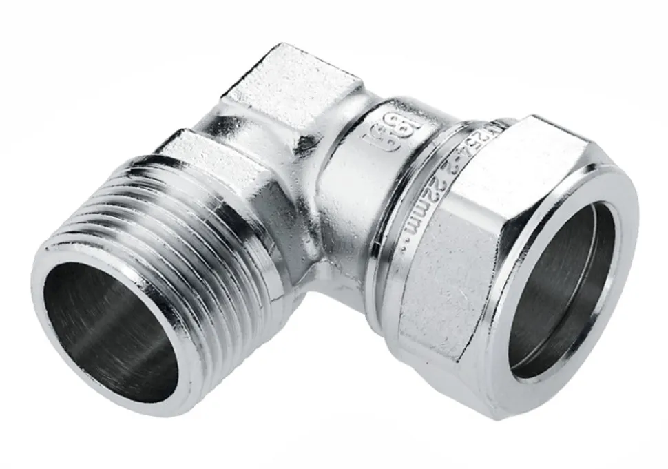 BONFIX Knel knie 15 mm x 3/8'' Buitendraad chroom