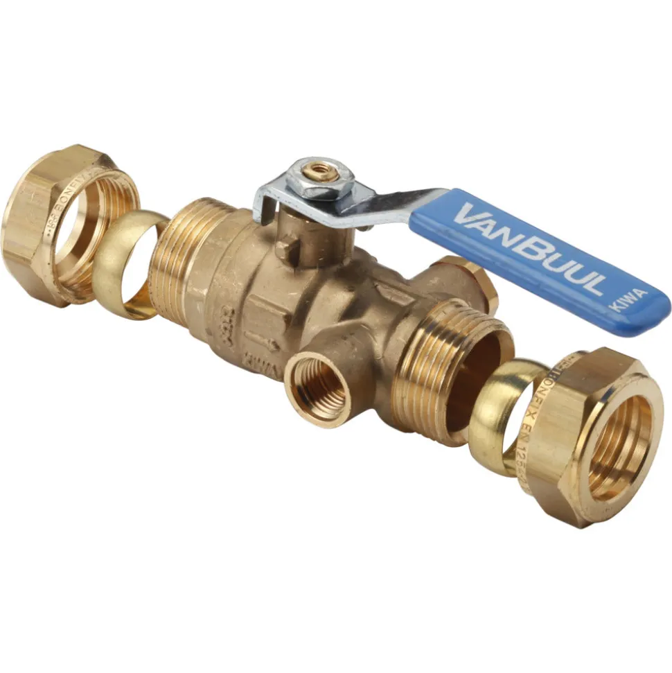BONFIX Knel kogelstopkraan 22x22 mm met tapgat