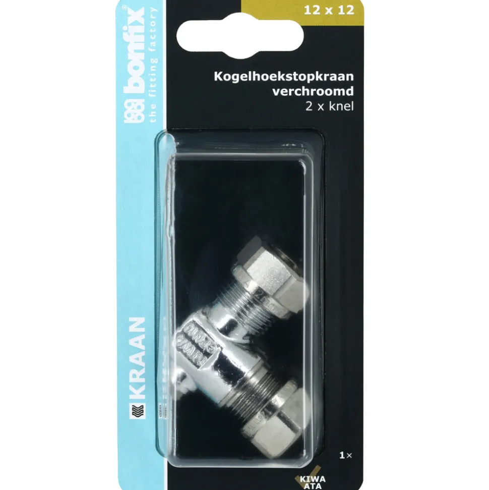BONFIX Knel kogelstopkraan 12x12 mm haaks