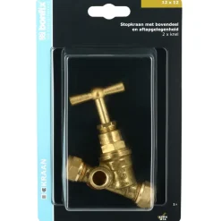 BONFIX Knel stopkraan 12x12 mm met tapgat