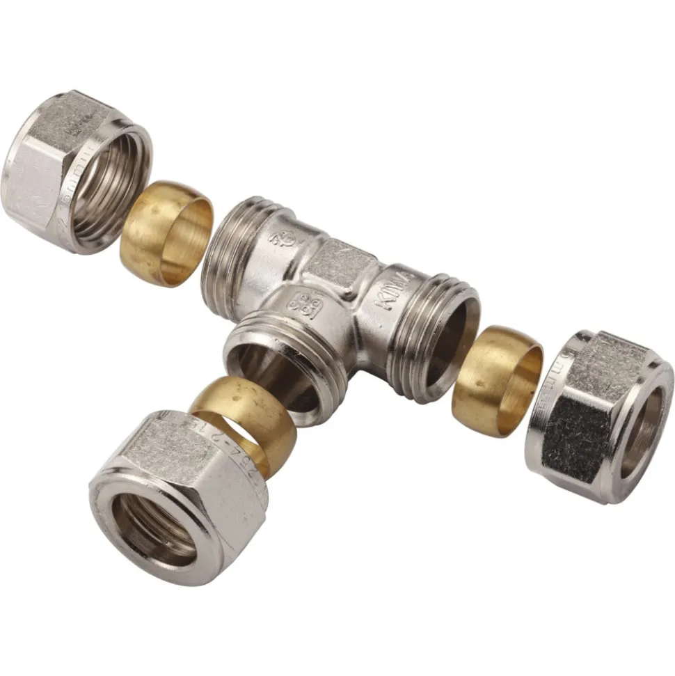 BONFIX Knel T-stuk Chroom