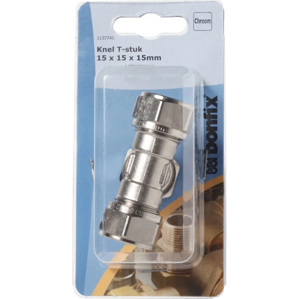 BONFIX Knel T-stuk Chroom