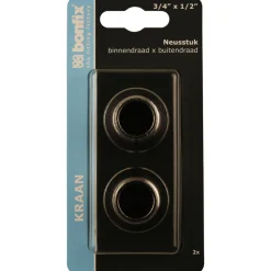 BONFIX Neusstuk 3/4'' binnendraad x 1/2'' buitendraad chroom