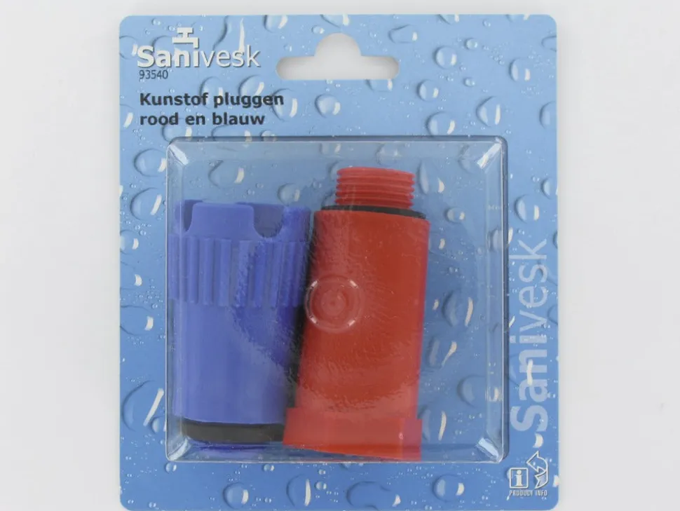 BONFIX Plug kunststof rood en blauw