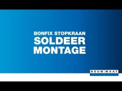 BONFIX Soldeer stopkraan 22x22 mm met aftap