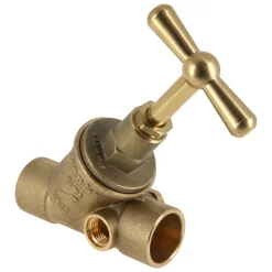 BONFIX Soldeer stopkraan 22x22 mm met aftap