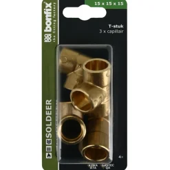 BONFIX Soldeer T-stuk 15x15x15 mm 4 stuks