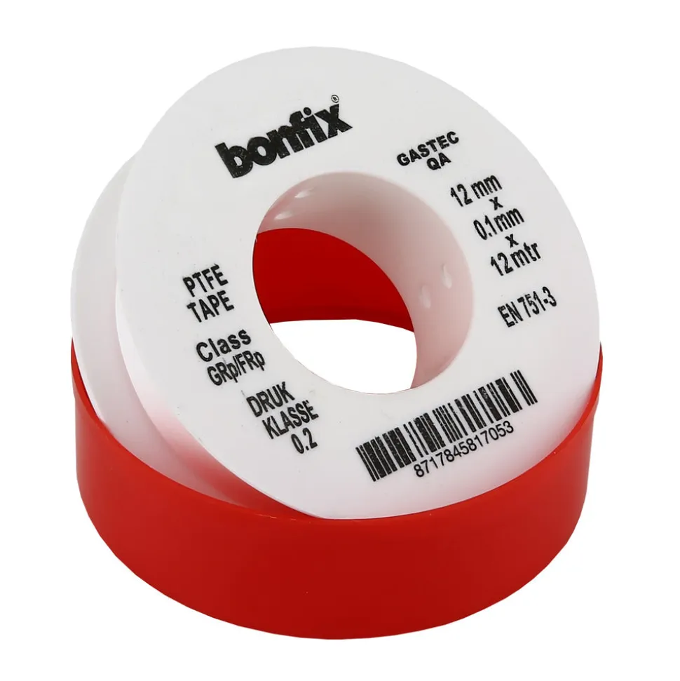 BONFIX Tape teflon Gastec dikte: 12 mm Wit