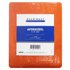 Bouwmaat Afdekzeil ca. 4x6 meter oranje 90 gr/m²