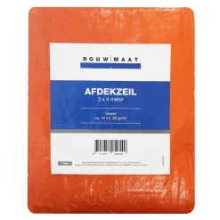 Bouwmaat Afdekzeil ca. 3x4 meter oranje 90 gr/m²