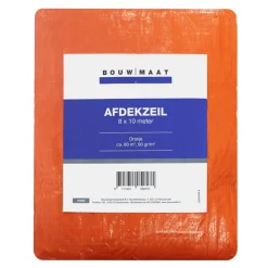 Bouwmaat Afdekzeil ca. 8x10 meter oranje 90 gr/m²