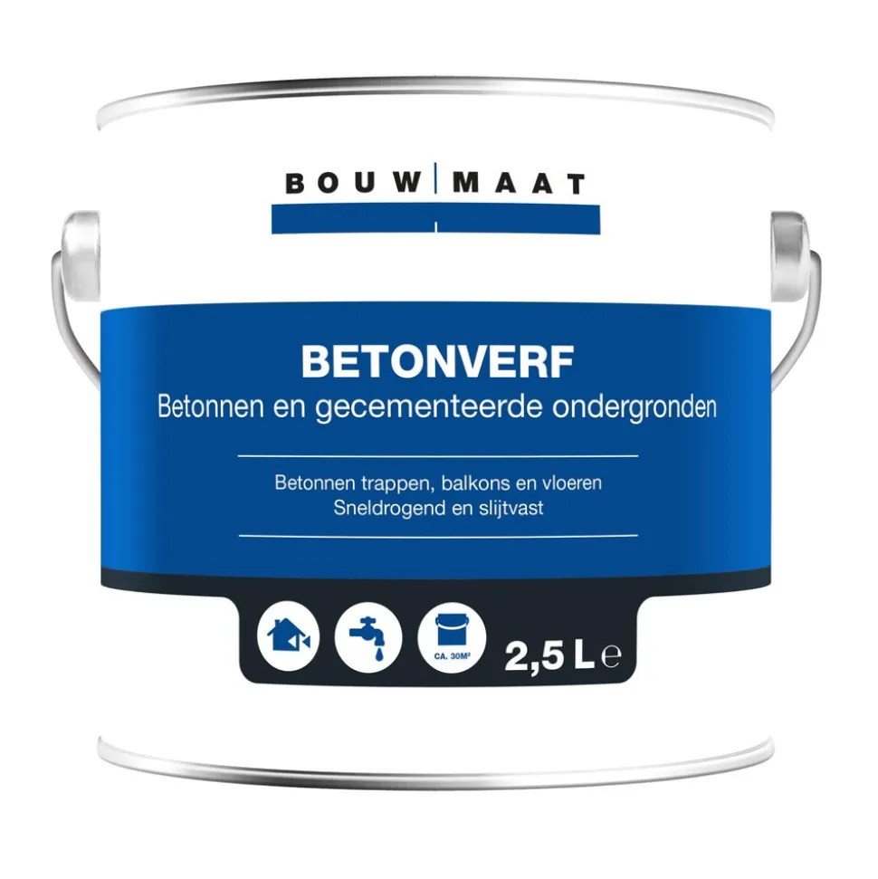 Bouwmaat Betonverf Antraciet 2,5L