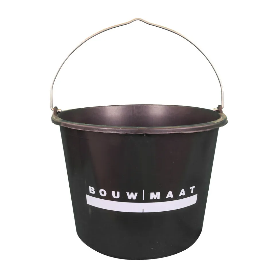 Bouwmaat Bouwemmer Gripline-D Zwart Met Beugel 20L