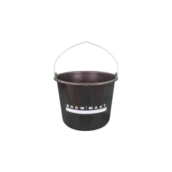 Bouwmaat Bouwemmer Gripline-D Zwart Met Beugel 12L
