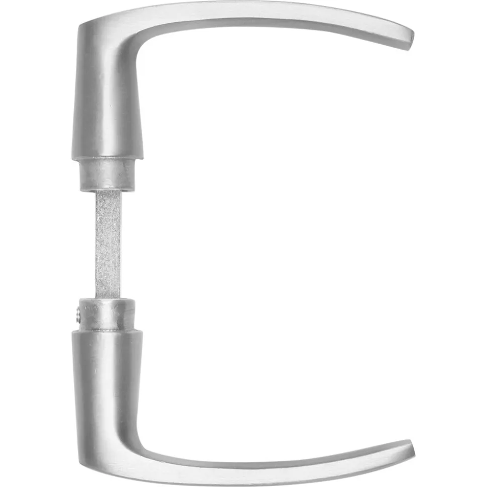 Bouwmaat Deurkruk Blok Aluminium F1