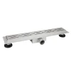 Bouwmaat Douchegoot RVS Geborsteld met Vloerflens 7x7x50cm