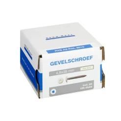 Bouwmaat HPL Schroef RVS Gebroken Wit T20 100st