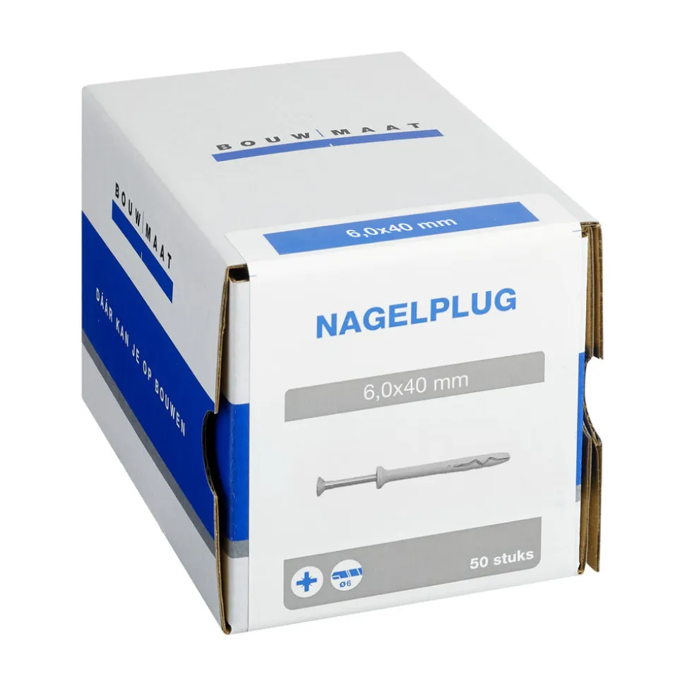Bouwmaat Nagelplug Nylon/Verzinkt