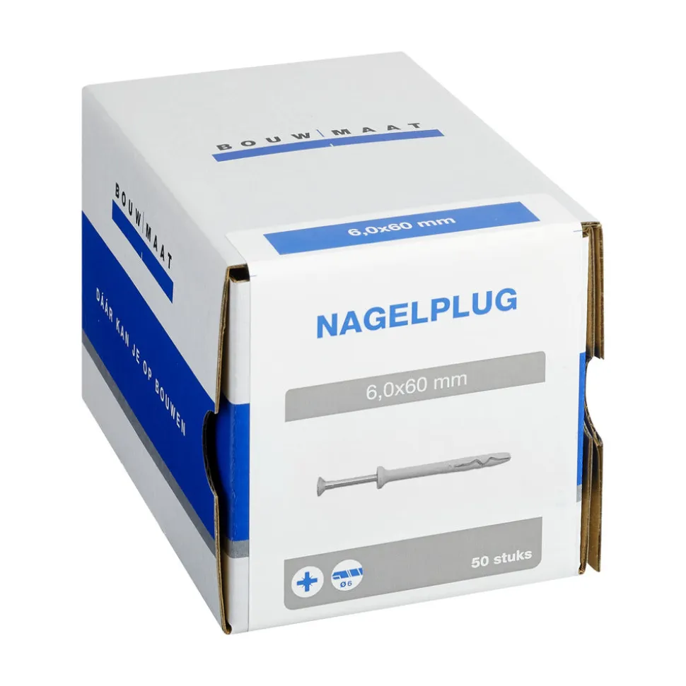 Bouwmaat Nagelplug Nylon/Verzinkt